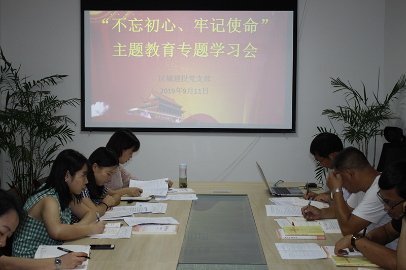 區(qū)城建投公司黨支部開展“先學(xué)、先查、先改”工作 預(yù)熱 “不忘初心、牢記使命”主題教育工作